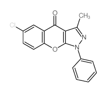 6-chloro-3-methyl-1-phenylchromeno[2,3-c]pyrazol-4-one Structure