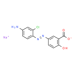 sodium 5-[(4-amino-2-chlorophenyl)azo]salicylate structure