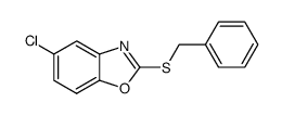 2-benzylthio-5-chlorobenzoxazole结构式