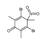 3,5-dibromo-2,4,6-trimethyl-4-nitrocyclohexa-2,5-dien-1-one结构式