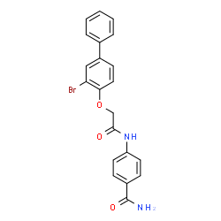 4-({[(3-Bromo-4-biphenylyl)oxy]acetyl}amino)benzamide Structure