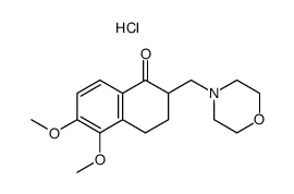 5,6-Dimethoxy-2-morpholin-4-ylmethyl-3,4-dihydro-2H-naphthalen-1-one; hydrochloride结构式