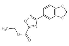 Ethyl 3-(1,3-benzodioxol-5-yl)-1,2,4-oxadiazole-5-carboxylate结构式