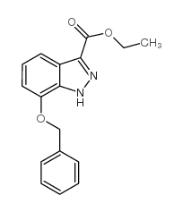 7-苄氧基-1H-吲唑-3-羧酸乙酯结构式