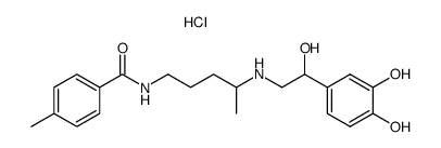 N-{4-[2-(3,4-Dihydroxy-phenyl)-2-hydroxy-ethylamino]-pentyl}-4-methyl-benzamide; hydrochloride Structure