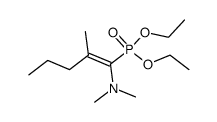 (E)-1-(Diethoxyphosphoryl)-N,N,2-trimethyl-1-penten-1-amin结构式