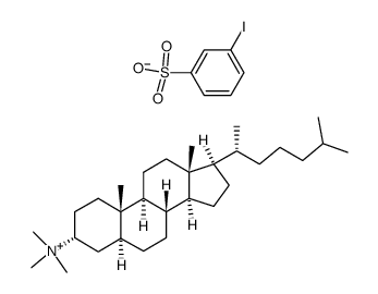 3-α-cholestanyltrimethylammonium m-iodobenzenesulfonate Structure