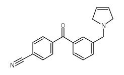 4'-CYANO-3-(3-PYRROLINOMETHYL) BENZOPHENONE结构式