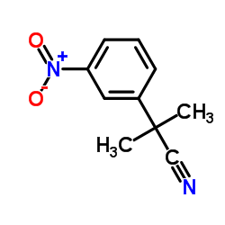 2-甲基-2-(3-硝基苯基)丙腈结构式