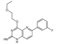 4-(2-ethoxyethoxy)-6-(3-fluorophenyl)pyrido[3,2-d]pyrimidin-2-amine结构式