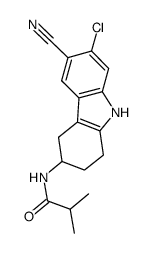 N-(7-chloro-6-cyano-2,3,4,9-tetrahydro-1H-carbazol-3-yl)-isobutyramide Structure