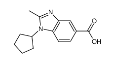 1-cyclopentyl-2-methylbenzimidazole-5-carboxylic acid结构式