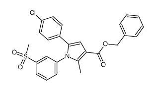 5-(4-chloro-phenyl)-1-(3-methanesulfonyl-phenyl)-2-methyl-1H-pyrrole-3-carboxylic acid benzyl ester Structure