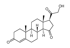 21-Hydroxy-pregnen-(4)-trion-(3,15,20)结构式