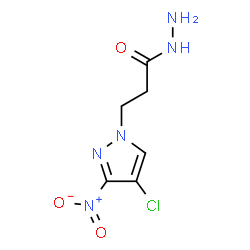 3-(4-CHLORO-3-NITRO-PYRAZOL-1-YL)-PROPIONIC ACID HYDRAZIDE结构式