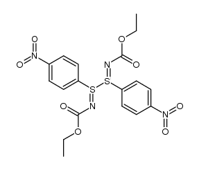 diethyl (1,2-bis(4-nitrophenyl)-1l4,2l4-disulfanediylidene)dicarbamate结构式