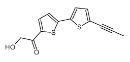 2-hydroxy-1-[5-(5-prop-1-ynylthiophen-2-yl)thiophen-2-yl]ethanone结构式