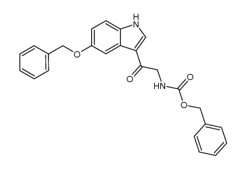 [2-(5-benzyloxy-indol-3-yl)-2-oxo-ethyl]-carbamic acid benzyl ester结构式