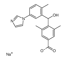 sodium,4-[hydroxy-(5-imidazol-1-yl-2-methylphenyl)methyl]-3,5-dimethylbenzoate结构式