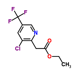 (3-Chloro-5-trifluoromethyl-pyridin-2-yl)-acetic acid ethyl ester结构式