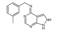 N-[(3-methylphenyl)methyl]-1H-pyrazolo[3,4-d]pyrimidin-4-amine Structure