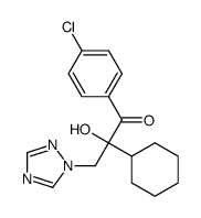 1-(4-chlorophenyl)-2-cyclohexyl-2-hydroxy-3-(1,2,4-triazol-1-yl)propan-1-one结构式