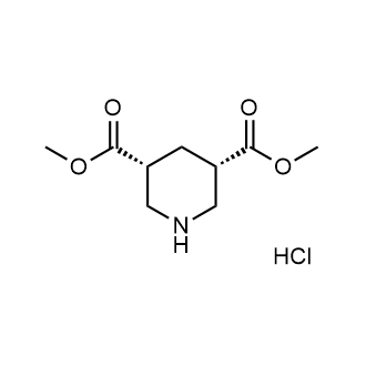 rel-(3S,5R)-Dimethylpiperidine-3,5-dicarboxylatehydrochloride structure