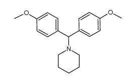 1-(4,4'-dimethoxybenzhydryl)piperidine Structure