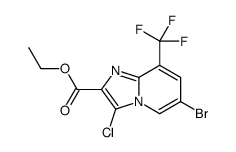 ethyl 6-bromo-3-chloro-8-(trifluoromethyl)imidazo[1,2-a]pyridine-2-carboxylate结构式