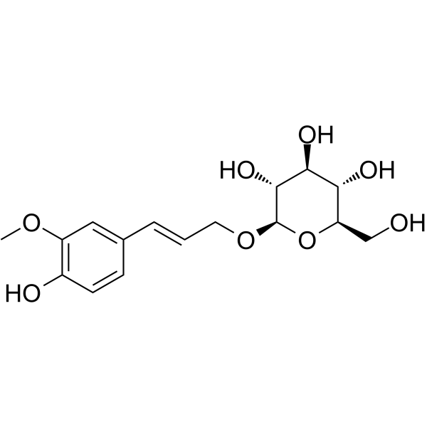 3-Methoxy-4-hydroxycinnamyl β-D-glucopyranoside Structure