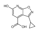 3-cyclopropyl-6-hydroxyisoxazolo[5,4-b]pyridine-4-carboxylic acid结构式