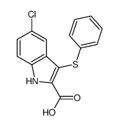 5-chloro-3-phenylsulfanyl-1H-indole-2-carboxylic acid结构式