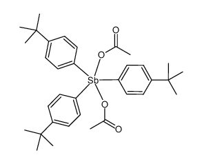 tris(4-(tert-butyl)phenyl)-5-stibanediyl diacetate Structure