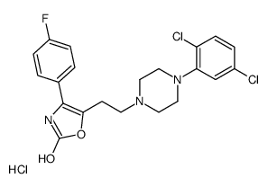 5-[2-[4-(2,5-dichlorophenyl)piperazin-1-yl]ethyl]-4-(4-fluorophenyl)-3H-1,3-oxazol-2-one,hydrochloride Structure