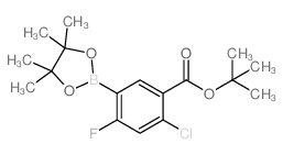 2-氟-4-氯-5-(叔丁氧基羰基)苯硼酸频哪醇酯结构式