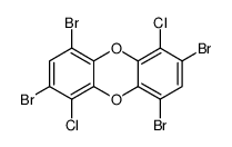 2,4,7,9-tetrabromo-1,6-dichlorodibenzo-p-dioxin结构式