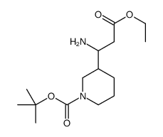 tert-butyl 3-(1-amino-3-ethoxy-3-oxopropyl)piperidine-1-carboxylate Structure