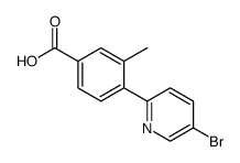 4-(5-bromopyridin-2-yl)-3-methylbenzoic acid结构式