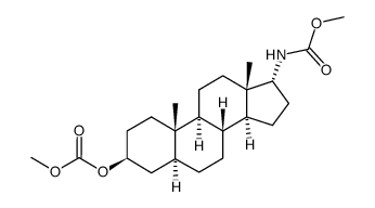 3β-methoxycarbonyloxy-17α-methoxycarbamoyl-5α-androstane结构式