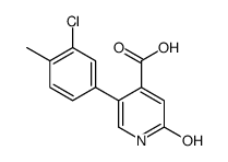 5-(3-chloro-4-methylphenyl)-2-oxo-1H-pyridine-4-carboxylic acid结构式