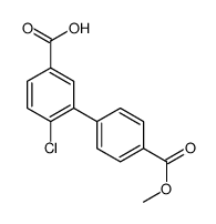 4-chloro-3-(4-methoxycarbonylphenyl)benzoic acid结构式