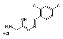 2-amino-N-[(E)-(2,4-dichlorophenyl)methylideneamino]acetamide,hydrochloride Structure