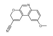 6-methoxy-2H-1-oxa-9-aza-phenanthrene-3-carbonitrile结构式