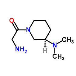 2-Amino-1-[(3R)-3-(dimethylamino)-1-piperidinyl]ethanone Structure