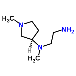 N-Methyl-N-[(3R)-1-methyl-3-pyrrolidinyl]-1,2-ethanediamine结构式