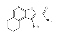 1-氨基-6,7,8,9-四氢噻吩并[2,3-c]异喹啉-2-甲酰胺结构式