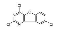 2,4,8-trichloro-[1]benzofuro[3,2-d]pyrimidine结构式