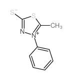 1,3,4-Thiadiazolium,5-methyl-4-phenyl-2-thioxo-, inner salt结构式