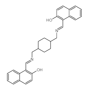 2-Naphthol,1,1'-[1,4-cyclohexylenebis(methylenenitrilomethylidyne)]di- (8CI) structure