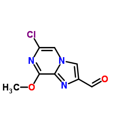 6-Chloro-8-methoxyimidazo[1,2-a]pyrazine-2-carbaldehyde结构式